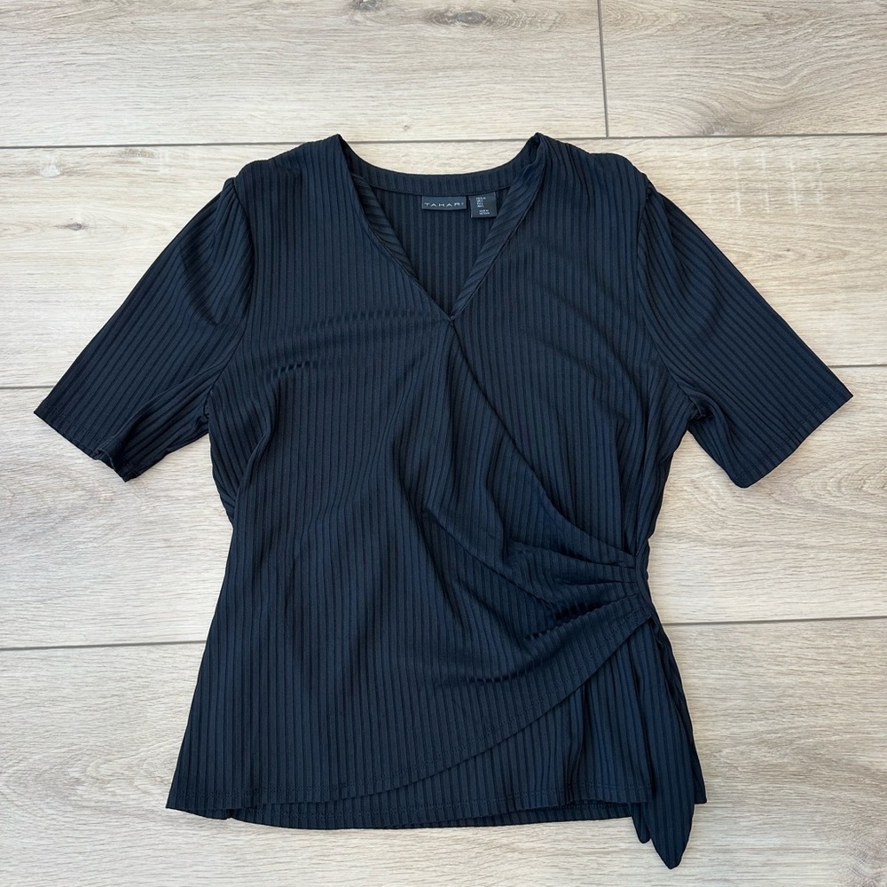 Black Wrap Blouse